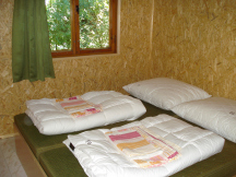 Eurocamping Bojkovice chatky ložnice