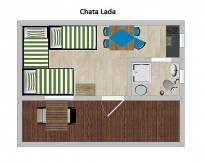 3L chata LADA s vlastní kuchyňkou a sociálním zařízením