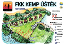 FKK kemp Úštěk (bez plavek) Plánek kempu