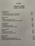 Autocamping a hotel Na Špici týdení menu