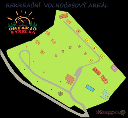 Rekreační areál Ontario plánek