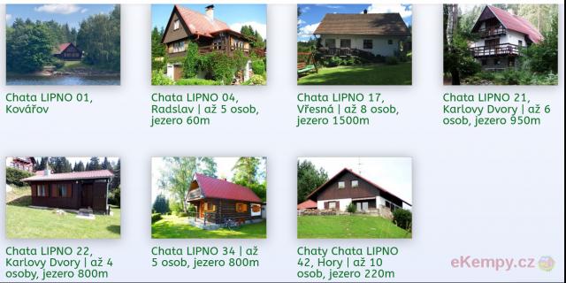 Kemp a chaty Karlák nabídka chaty