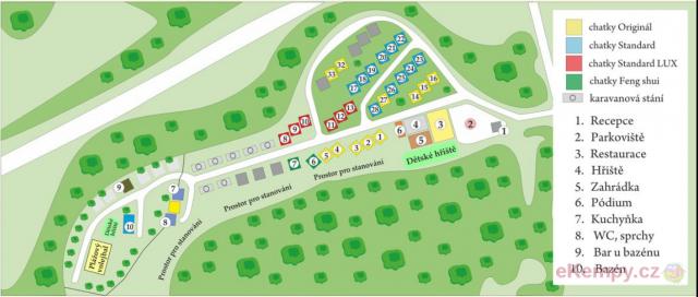 RESORT & CAMP Dešná  mapa areálu