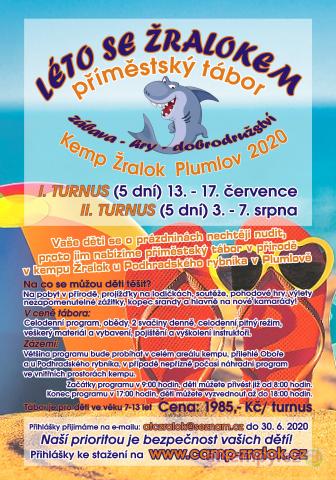 Camping Žralok Plumlov Tábor pro děti 2020